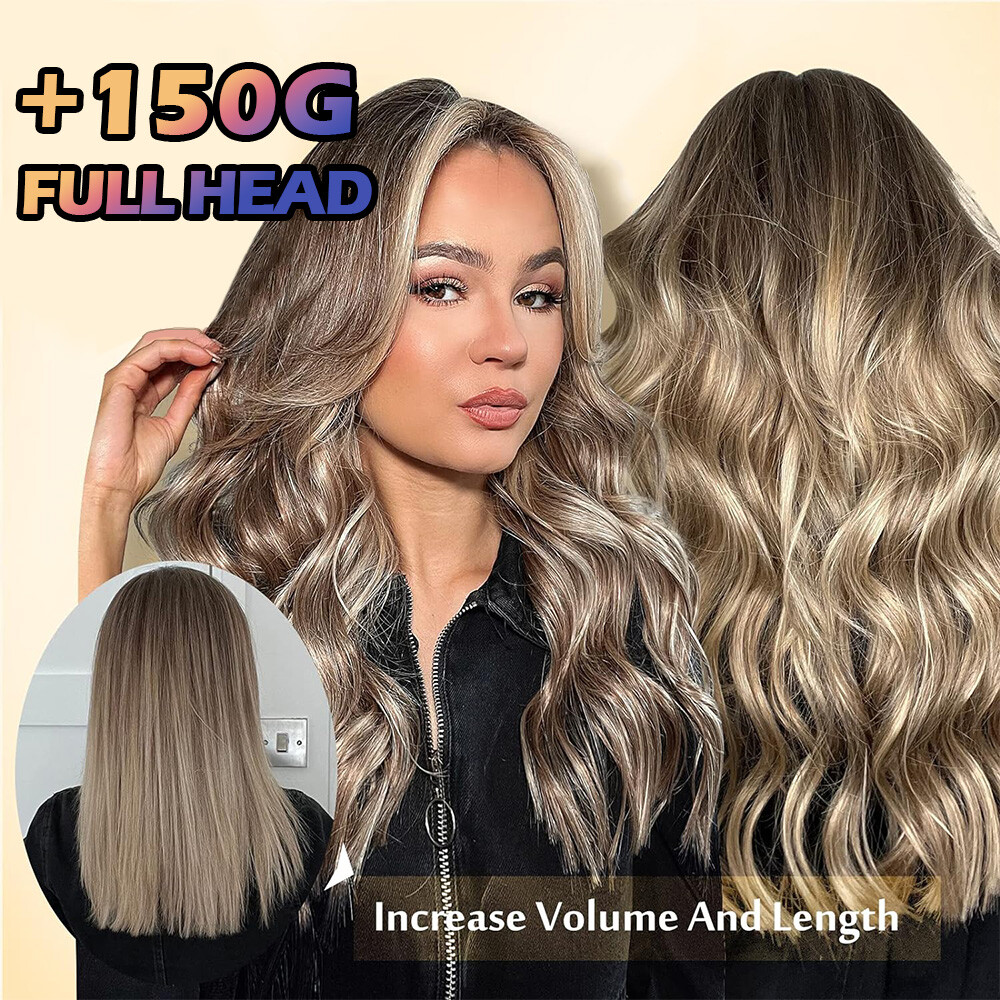 CLEARANCE Tape In 100% Real Remy Human Hair Extensions Skin Weft Full Head Ombre