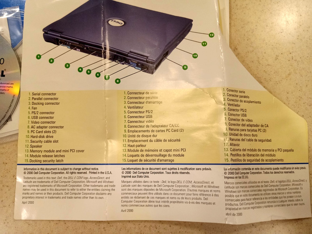 Dell Latitude Manual(s)/Guide & Reinstallation Software-CD Creator/WinDVD 2000