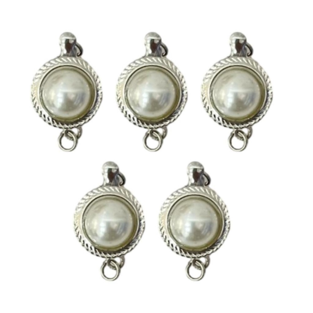 5pcs Round Imitation Clasp Connector Clasp Findings