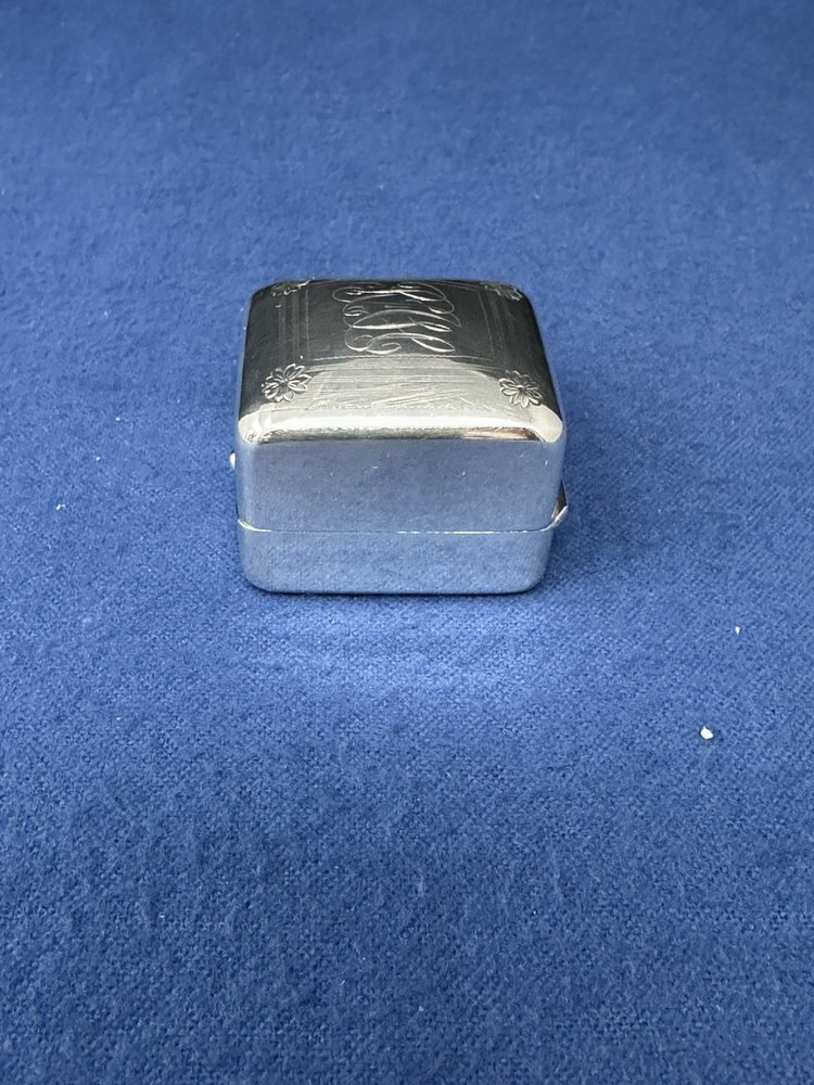 RODEN BROTHERS STERLING RING BOX MONOGRAMMED