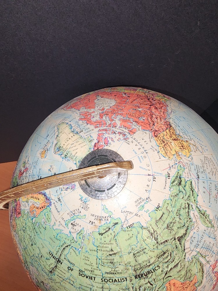 Vintage Replogle World Globe. Cold War Era