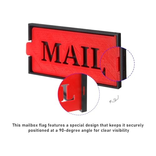 Mailbox Flag Replacement Kit for Brick & Stone Mailboxes - Red All-Weather