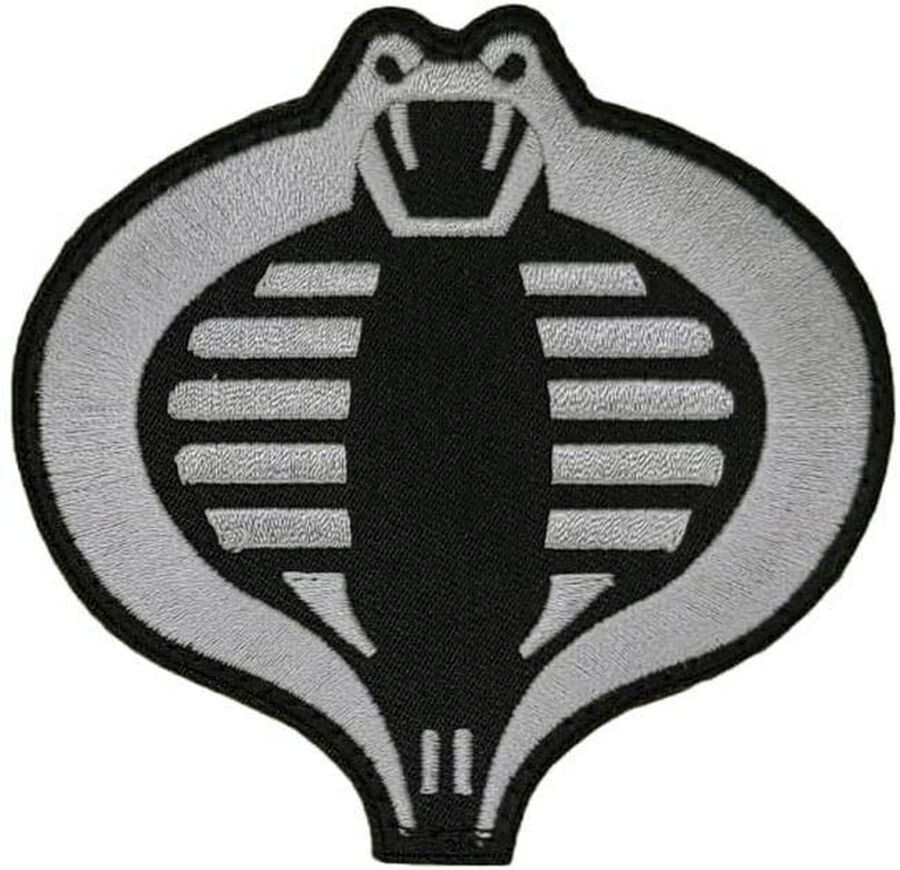 Cobra Embroidered Tactical Morale Patch |2PC 3.5" HOOK BACKING SLVR