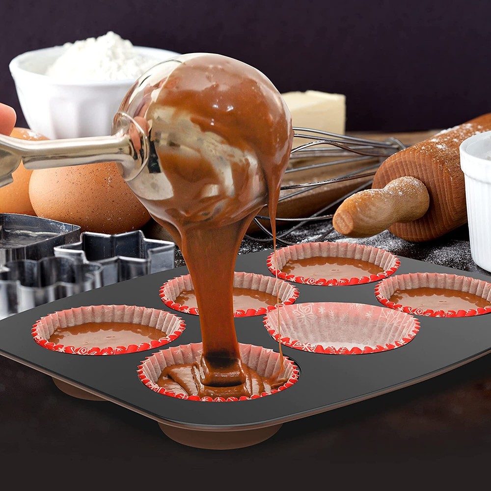 Nutrichef NCBKSTK 8Pc Stackable Carbon Steel Bakeware-Brow