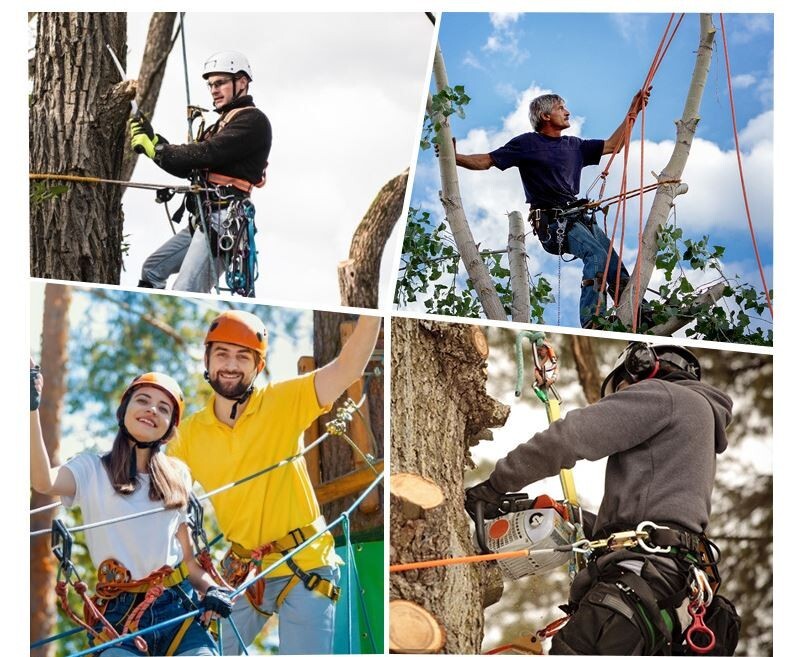 Climbing Half Body Harness Rope Arborist Saddle Tree Bridge Caving Rescue CE
