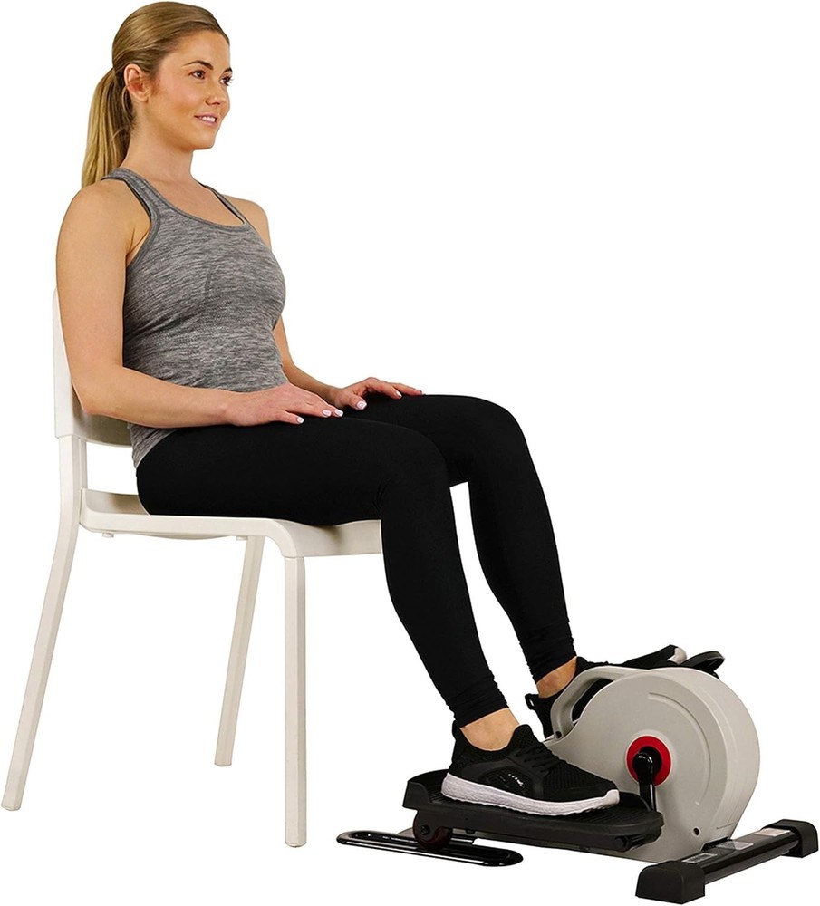 Under Desk Pedal Elliptical Machine Adjustable Resistance Leg Exerciser Sitting