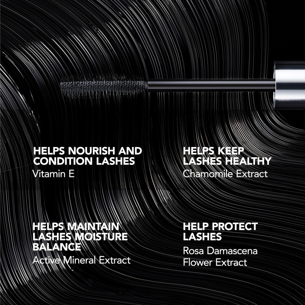 BUXOM Lash Volumizing Mascara - Blackest Black, Full Size for Dramatic Volume