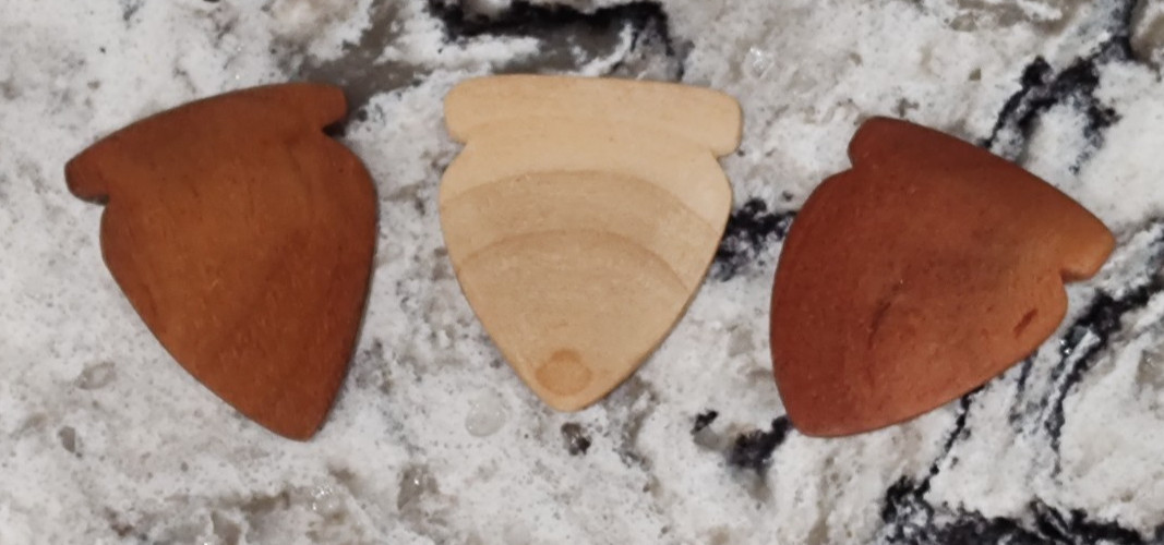 3 NATIVE AMERICAN STYLE ARROWHEAD - MADE IN THE USA OUT OF WOOD - 2 INCH LONG