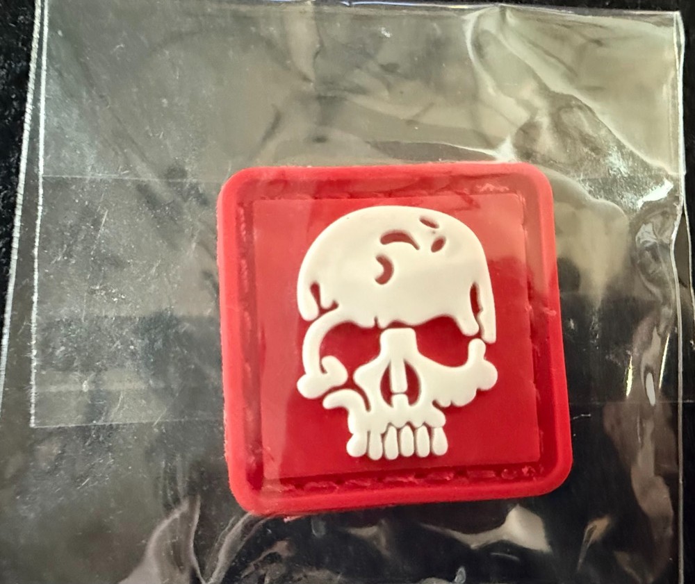 Skull Patch- Glow in the dark-UV reactive-tactical-Backpack-Hook and Loop
