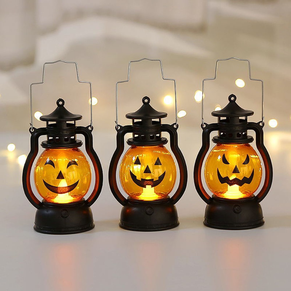 A Style Halloween Pumpkin Lantern With Battery