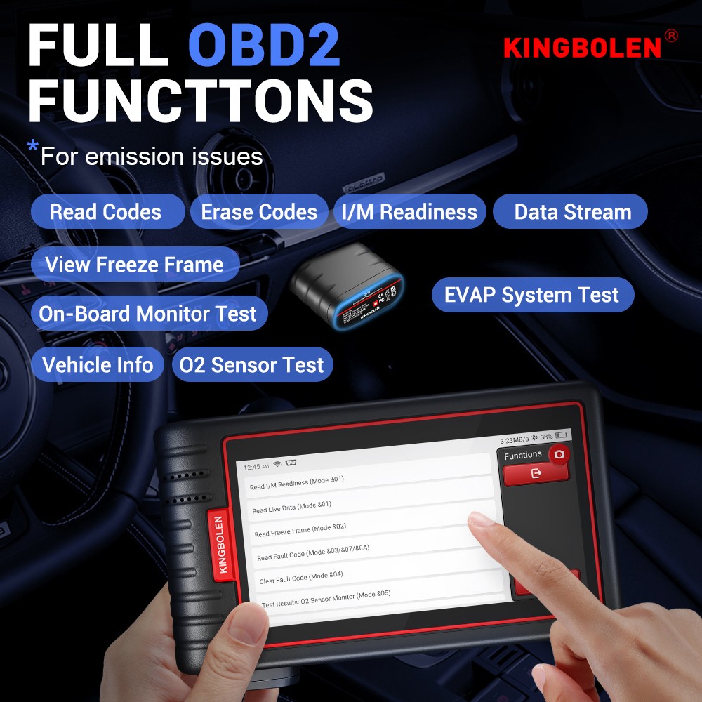 KINGBOLEN S6 BiDirectional OBD2 Diagnostic Scanner Tool Key Coding CANFD MK808BT