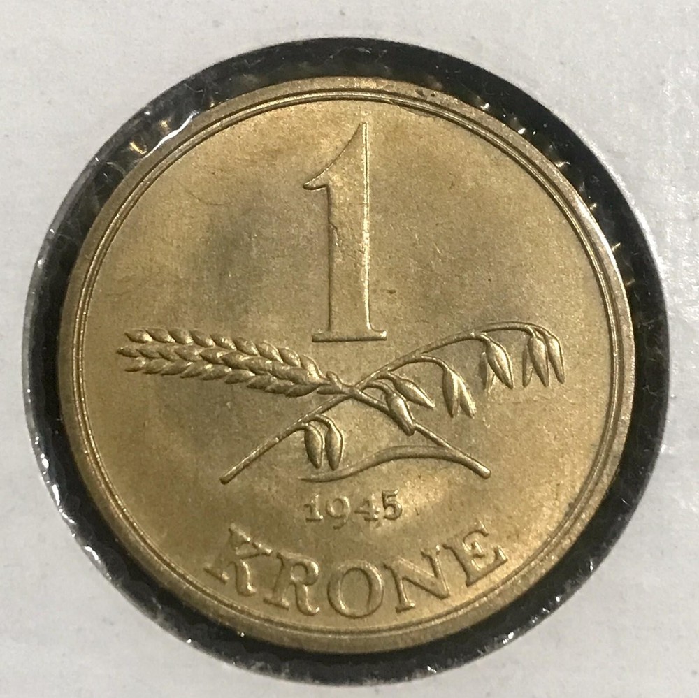 1945 UNC +++ DENMARK 1 KRONE