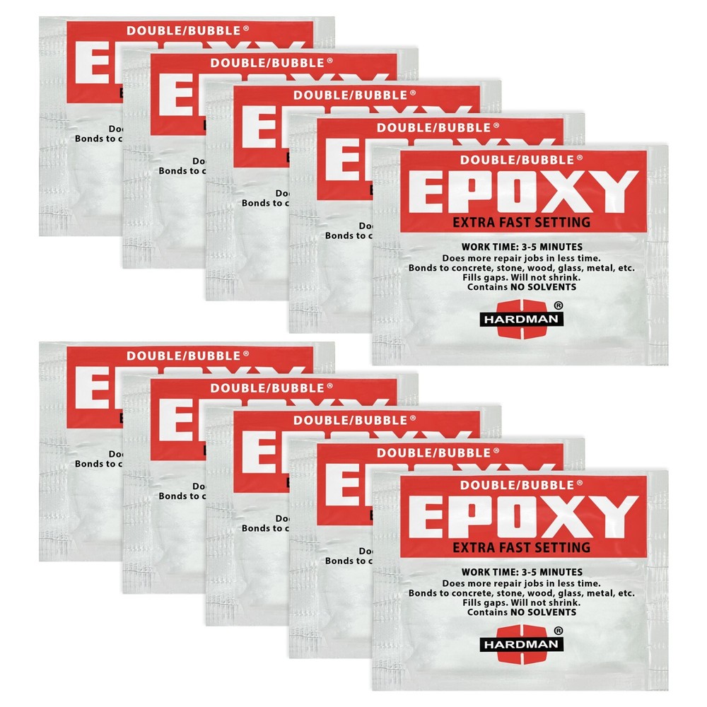 Hardman Double Bubble Red Extra Fast Setting Epoxy Adhesive - 04001 (10 Pack)