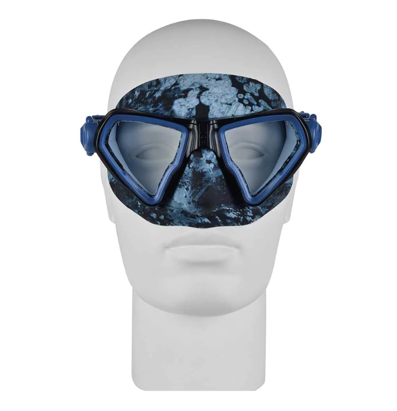 H. DESSAULT ELEMENT MASK WITH CAMERA MOUNT (WATER CAMO - BLUE)