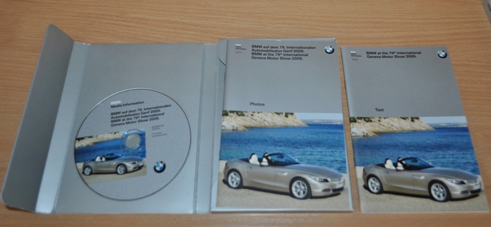 2009 BMW Geneva Press Folder CD Brochure Prospekt ENG Edition