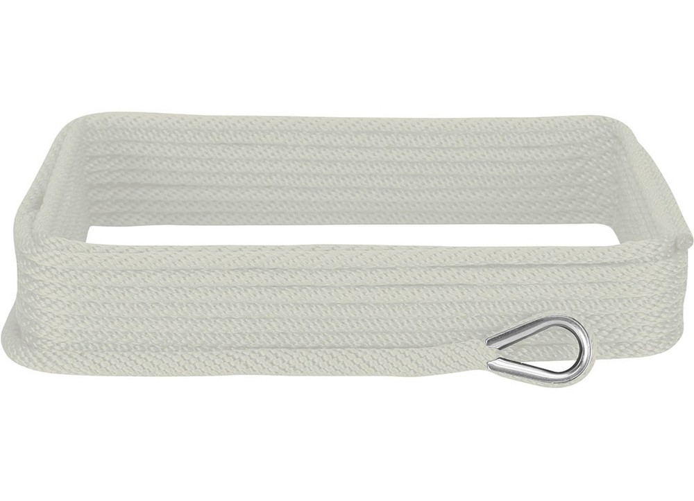 Extreme Max BoatTector Solid Braid MFP Anchor Line W/Thimble 1/2" x 50' White