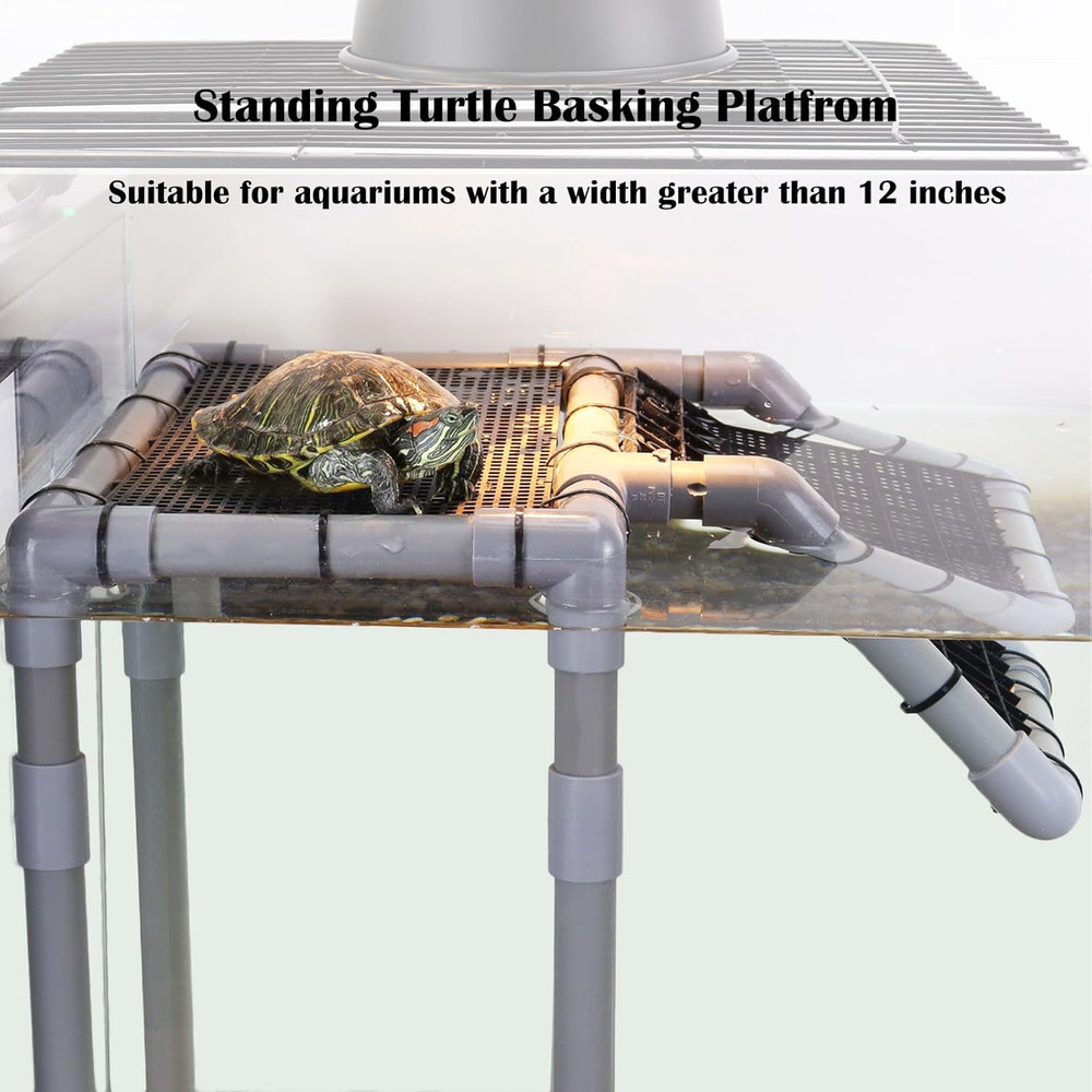 Large Standing Turtle Basking Platform, 10.8" Width Aquatic Resting Area, DIY Ra