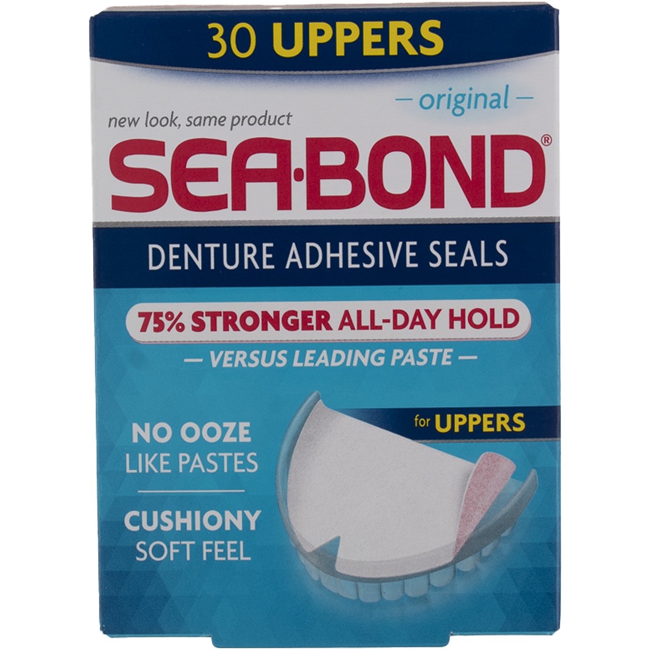 6 Pack Sea-Bond Upper Adhesive Denture Seals, Original, 30 Ct