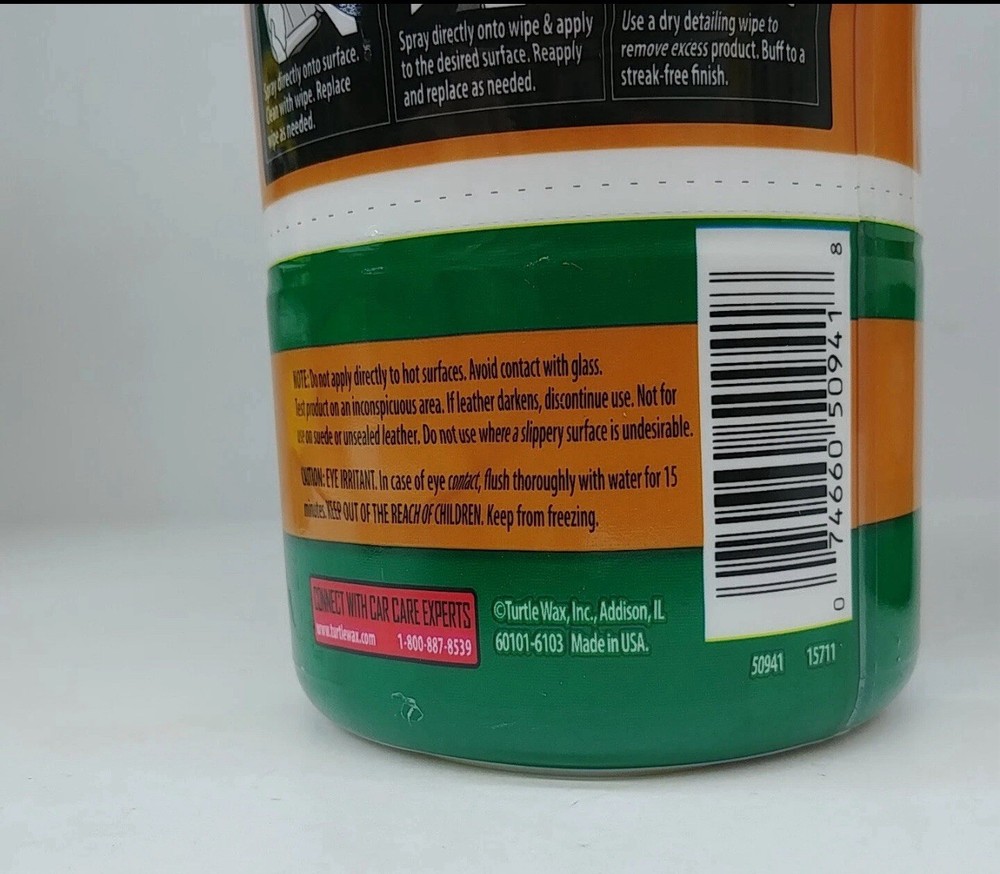 🔥(2-PACK) Turtle Wax Spray & Wipe LEATHER Clean Condition Protect & Remove Odor