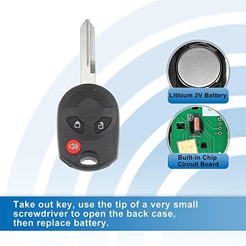 3 Button Car Keyless Entry Remote Control Replacement Key Fob Proximity Smart