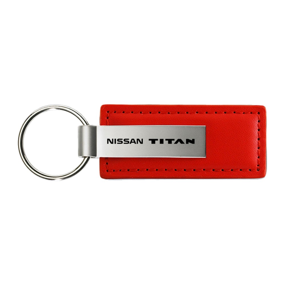Nissan Titan Leather Keychain - (Red)