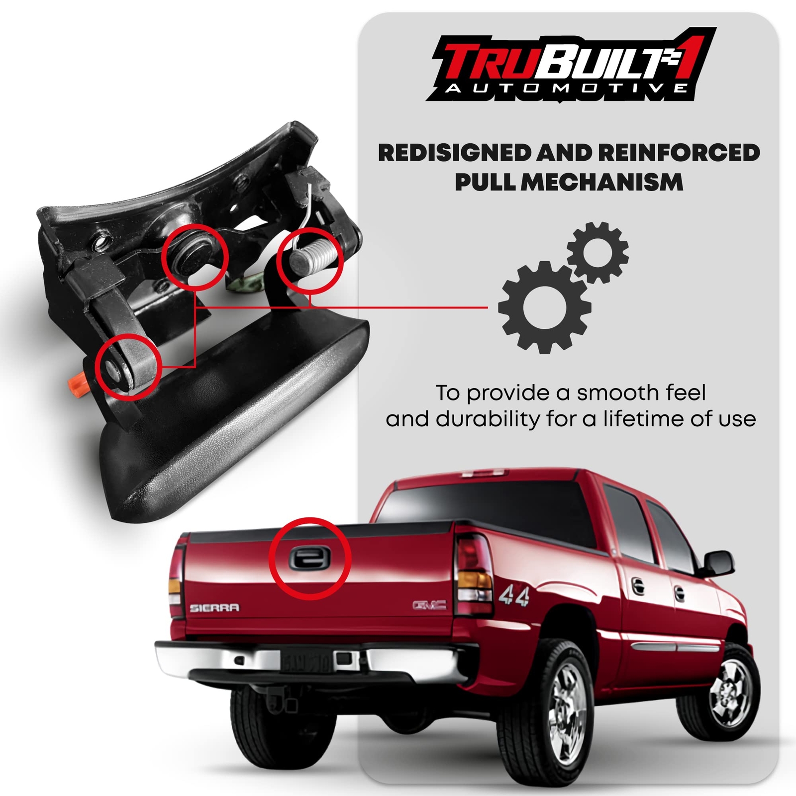 15228539 15997911 Tailgate Handle & Bezel 99-07 Silverado Sierra 1500 2500 3500