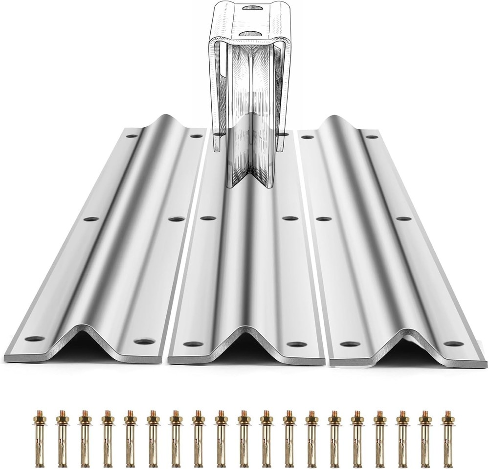 12Ft V Track for Sliding Gate 3 Pcs 4Ft Sections Galvanized Inverted V Track for