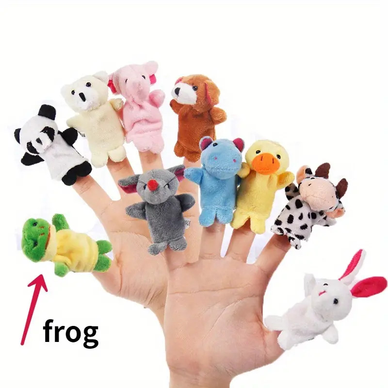 Plush Animal Finger Puppet - New - Frog