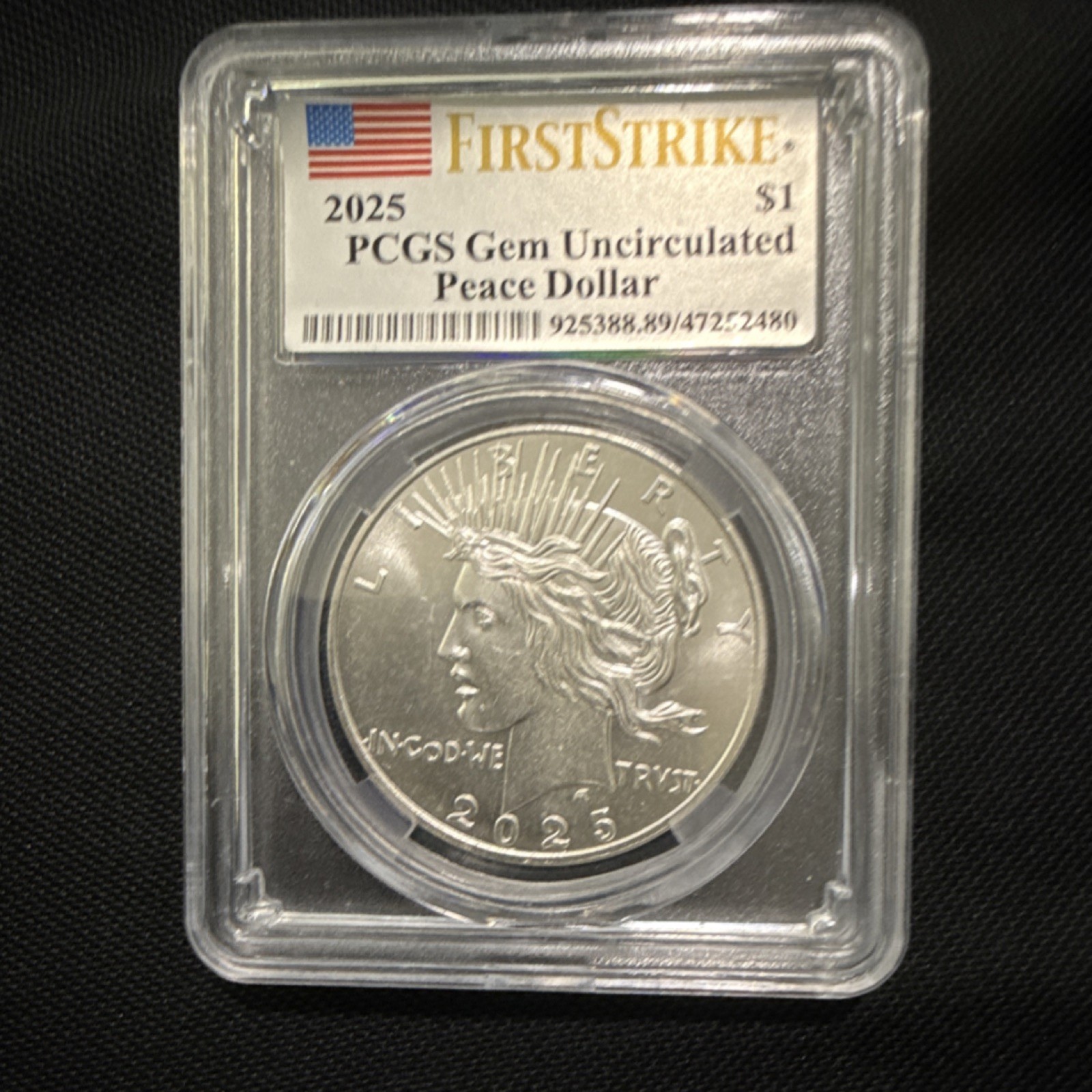 PCGS 2025 Gem Uncirculated $1 Peace Dollar First Strike Commemorative