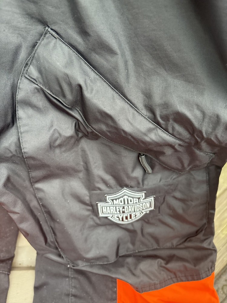 Harley-Davidson Motorcycle Rain Suit Set Jacket Pants Reflective Size Large