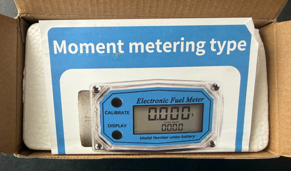 UwinVwin 1" 2.6-26 GPM Inline NPT Thread Flowmeter Digital 1 inch & 3/4