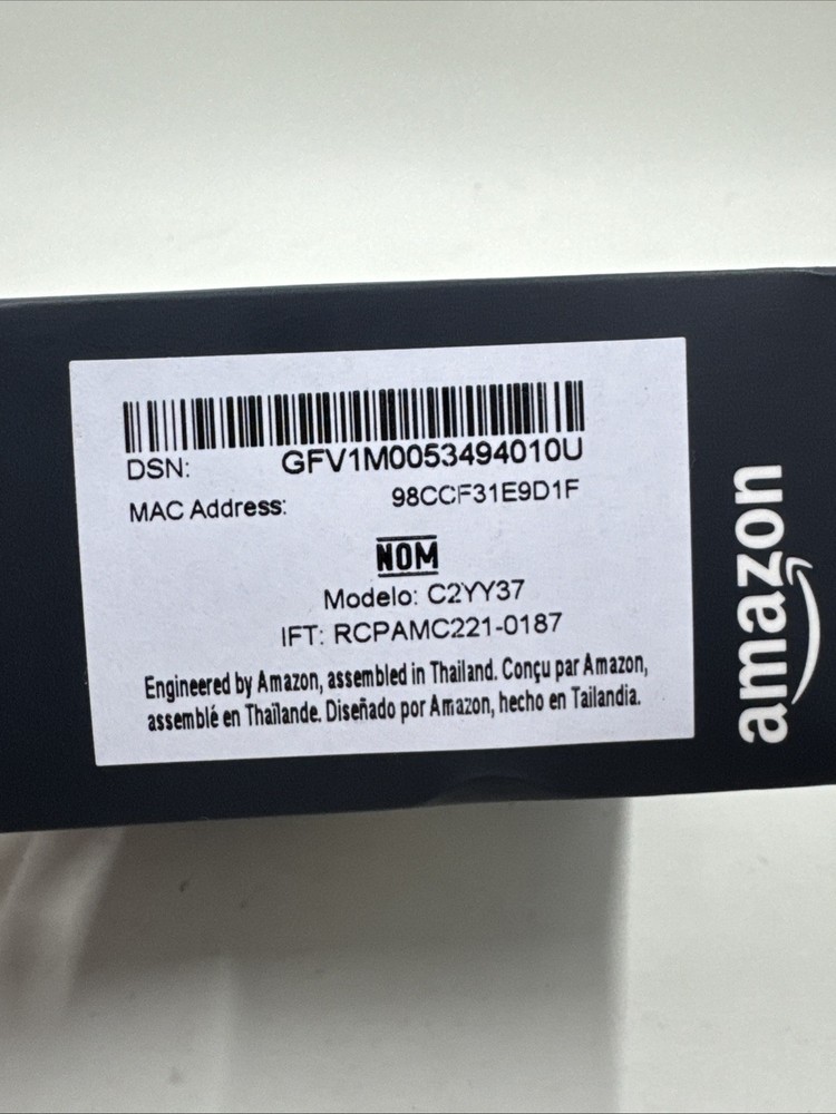 Amazon Smart Plug Model C2YY37