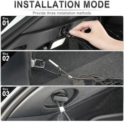 Stretchable Adjustable Cargo Net - Trunk Storage Solution for SUVs & Trucks