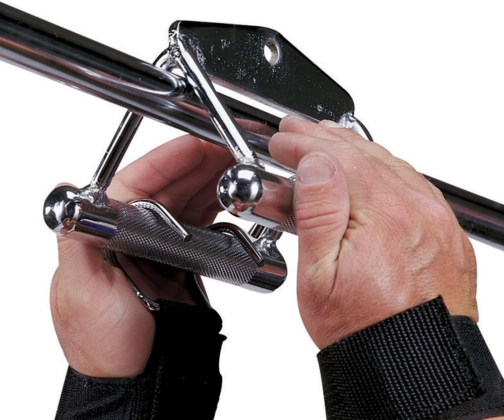 Body-Solid Tools Seated Row Chinning Bar - Diamond Knurl Textured Grip, Polished