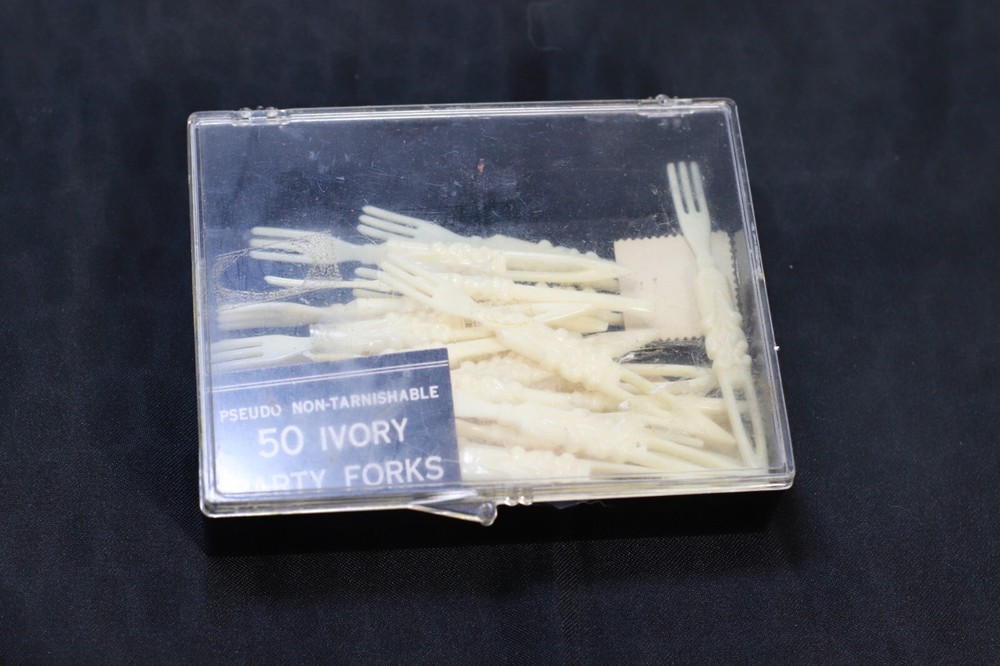 Vintage PLASTIC Party Forks 24 pcs