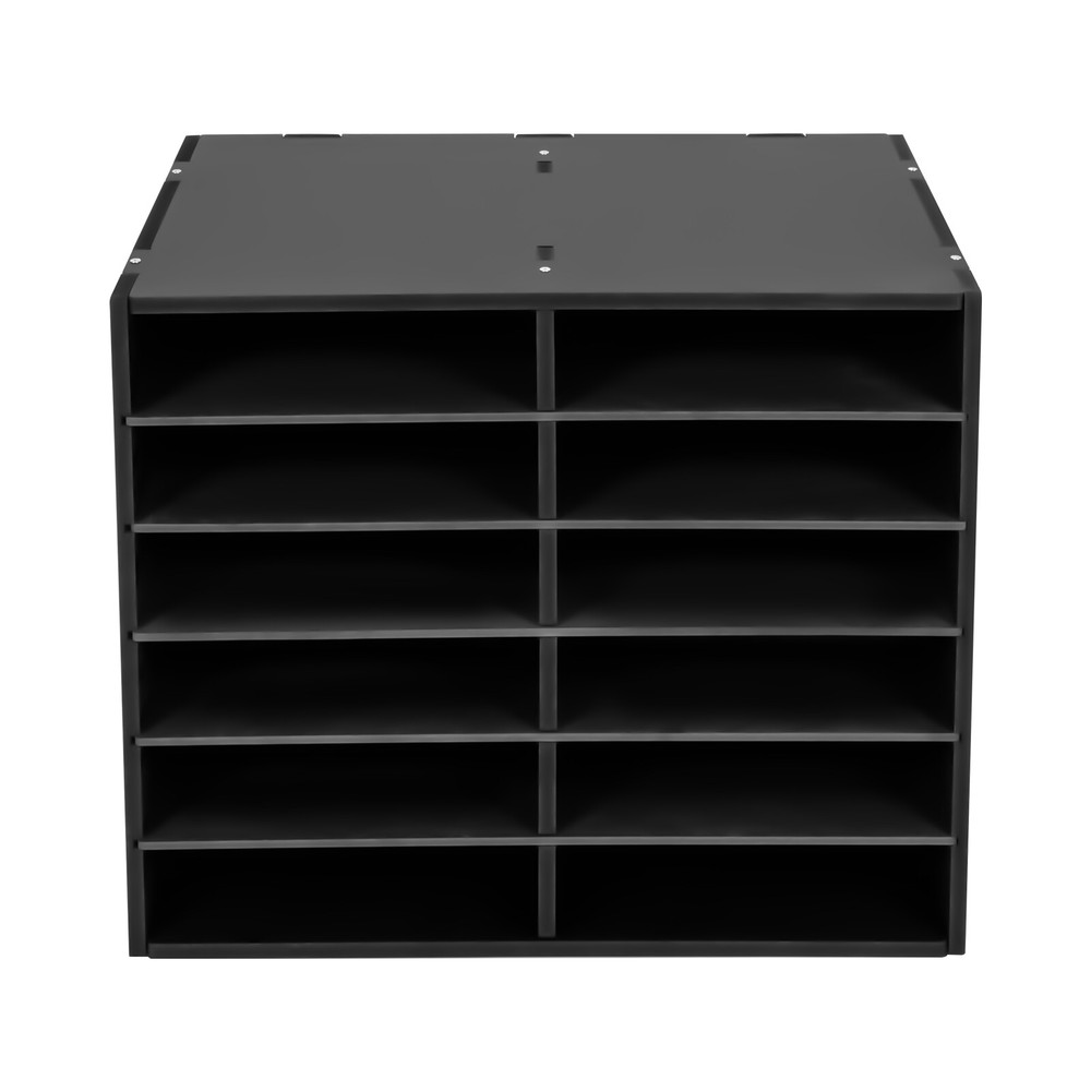 Large Capacity Literature Organizer with Adjustable Slots for Efficient Storage