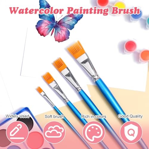 Nogeqi 4PCS Grainer Brush Set for Unique Texture - Professional Flat Comb