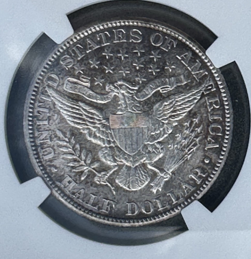 1902 Barber Silver Half Dollar NGC AU58