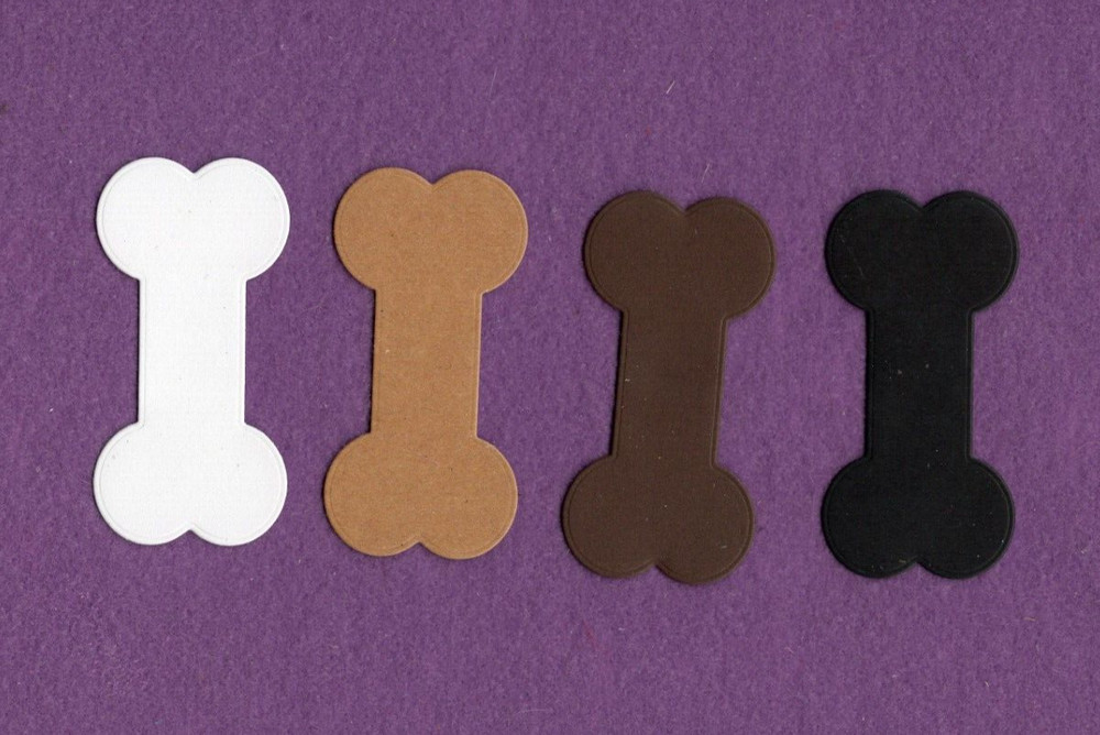 DOG BONE # 2 die cuts scrapbook cards