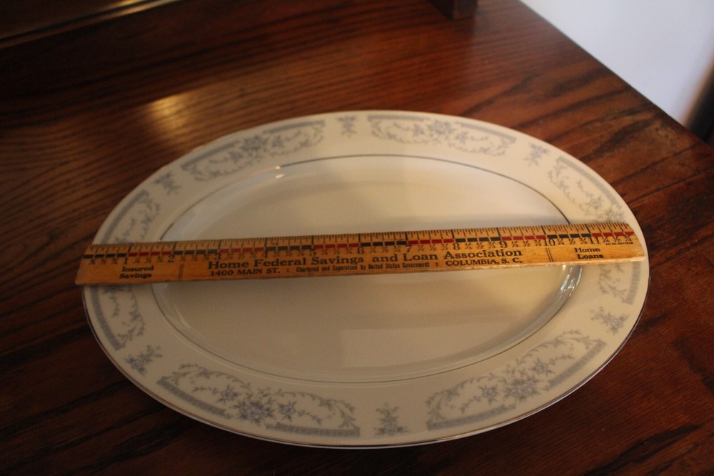 Sheffield Blue Whisper Fine China Medium Platter