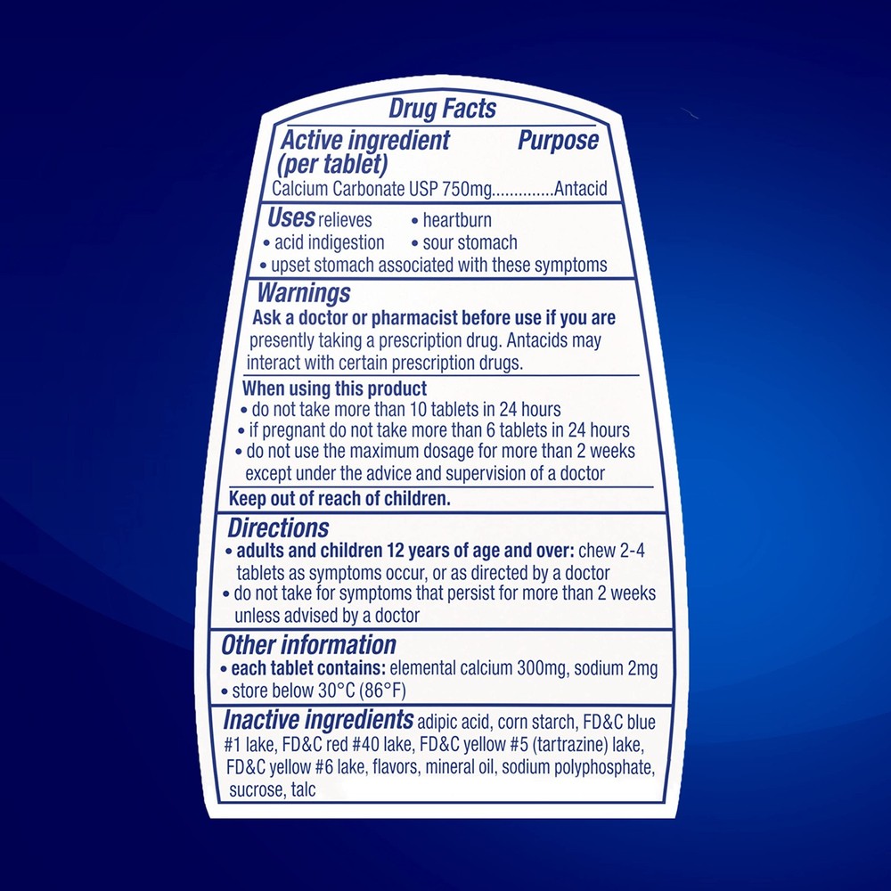 TUMS Tablets, 8 Count Pack of 3