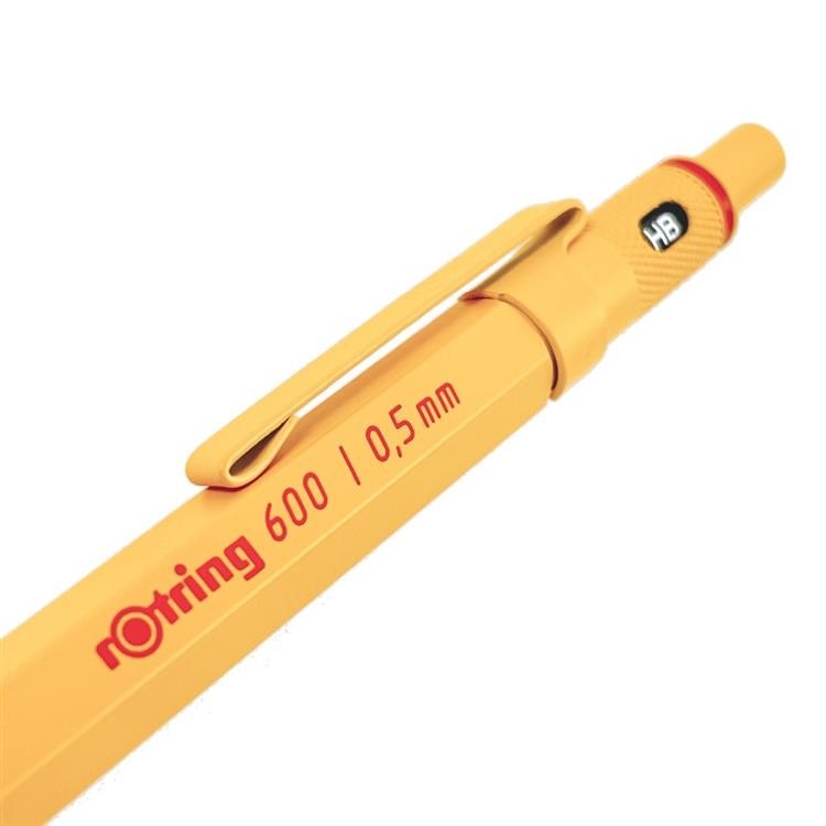 Rotring 600 Mechanical Pencil 0.5mm Yellow Loft Limited w/ HB Lead Japan FS NEW