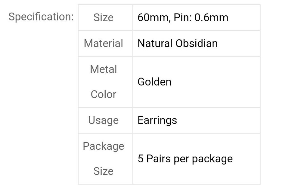 Natural Obsidian Earrings