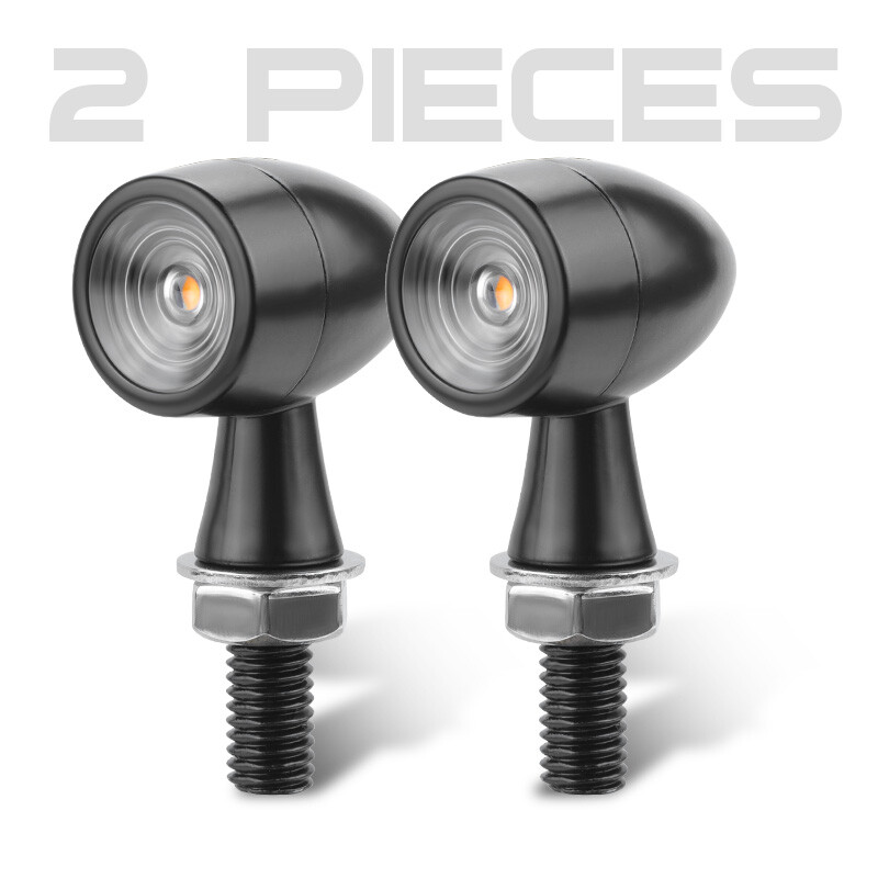 Mini Motorcycle LED Turn Signals Blinker Light Indicator Amber Lamp Universal US