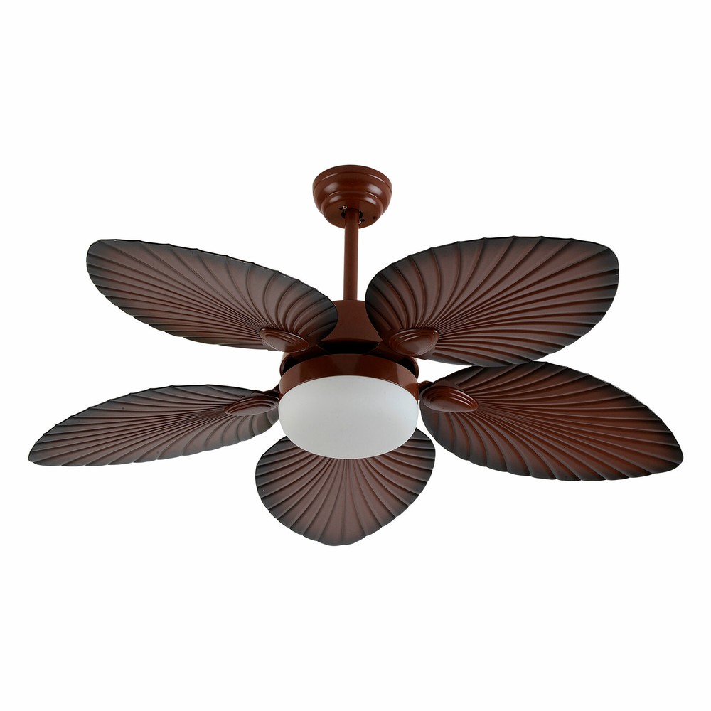 42 inch Tropical Palm Leaf Shape Ceiling Fan with Light Changes W/Remote Control