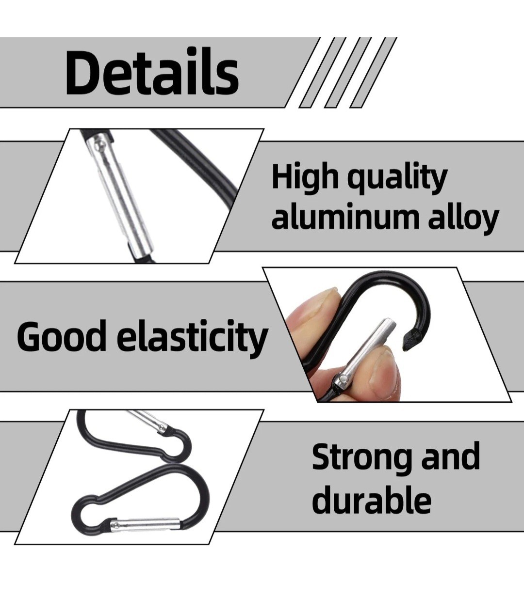 30 Pcs 2" Carabiner Bulk Spring Snap Hooks Bulk Aluminum Alloy Clip Multi Color.