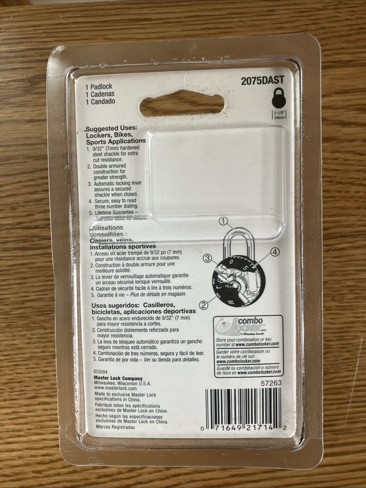 Master Lock Sphero by Master Smooth Spin Combination Lock Padlock 2075DAST NEW