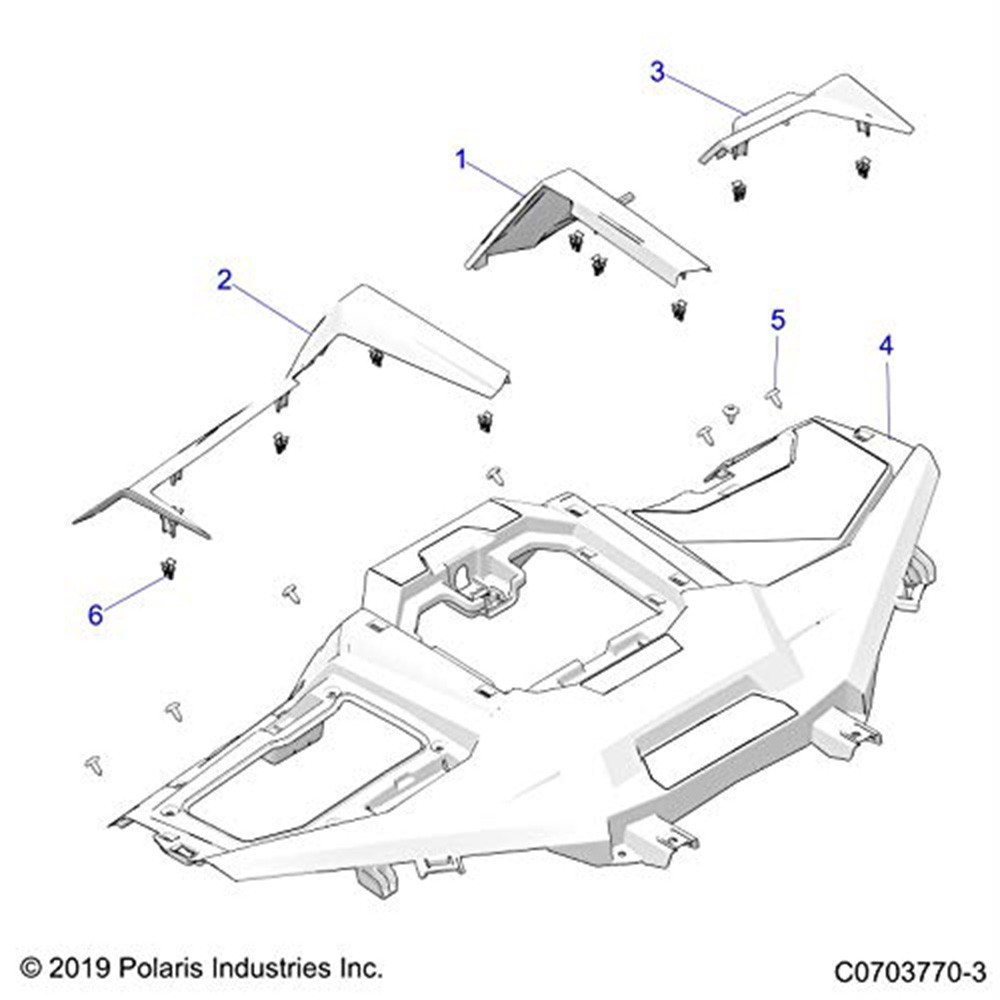 Polaris 5455774-653 PANEL-DASH,TRIM,RH,TTM [BAK][BBK][DAK][DBK]