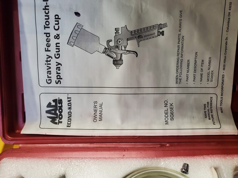 Mac Tools SG65EK Gravity Feed Spray Gun & Cup