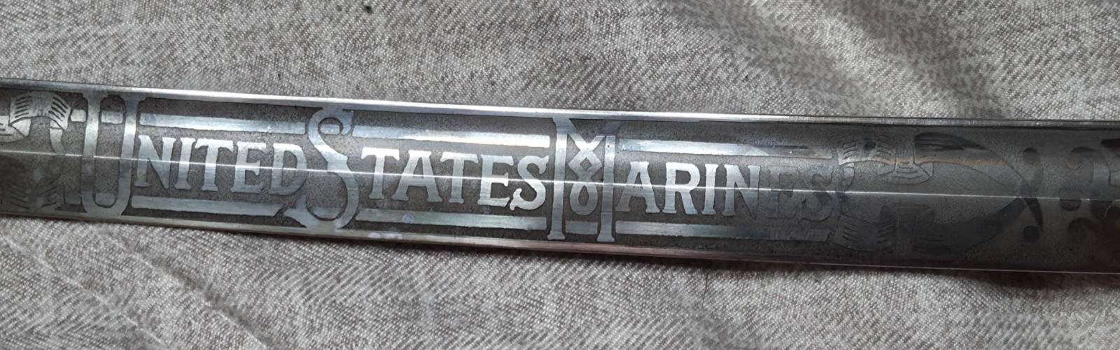 Hilborn Hamburger Solingen US Marines Officer Dress Sword Used